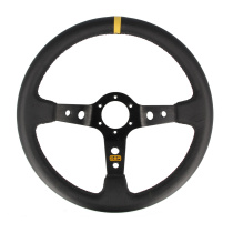 Sportratt Läder 90mm Djup 3-Ekrad, Svart QSP Products